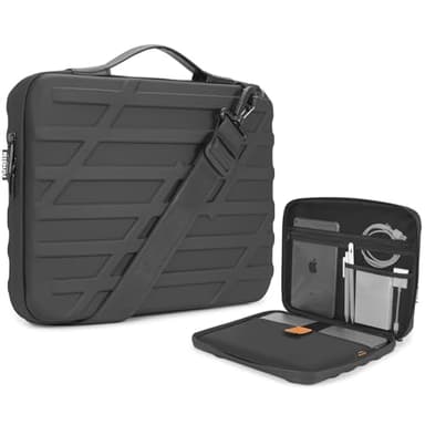 NIDOO 16 Pouces Sacoche Étui Rigide Ordinateur Portable Sac à Bandoulière de Protection pour 15" MacBook Air/ 16" MacBook Pro/ThinkBook 16 16p/ ThinkPad E16 L16 T16 P16/ IdeaPad Slim 5i 5 3i/ XPS 16