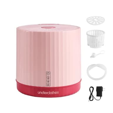 Mini machine à laver 4L, Machine a laver portable, Faible Consommation d'Eau et d'Énergie,Lave-linge De Voyage, De Camping, Pour Sous (Rose)