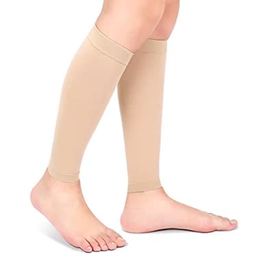 1 paire de Chaussettes de compression mollet pour homme et femme, Bas de Compression pour Varices Bas de compression sans pieds Chaussette de Contention sans Pieds (M)