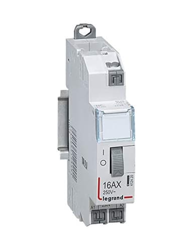 Legrand 412420 Télérupteur CX³ standard avec bornes automatiques, 1P, 16A, 250V contact 1F, tension commande 230V, 1 module