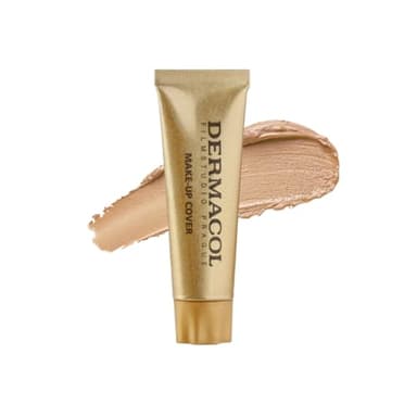 Dermacol - Mini Fond de teint mat à couverture complète 13g, SPF30, Fond de teint imperméable pour peaux grasses, acné et poches sous les yeux, Maquillage longue durée - teinte 218