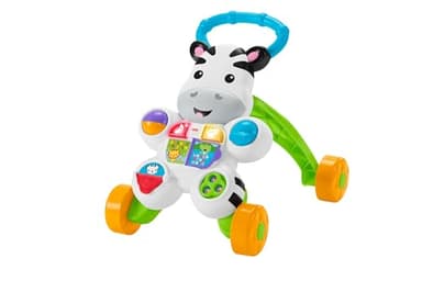 Fisher-Price Mon Trotteur Zèbre| Jouet Evolutif et Interactif Coloré, Lumineux et Musical Pour Apprendre à Marcher à Bébé | Trotteur Bébé Garçon ou Fille à Partir de 6 Mois, Version: Française, DLD96