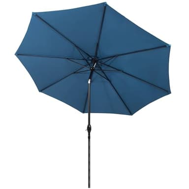 SPRINGOS parasol de jardin exterieur 300x245 cm bleu foncé avec manivelle inclinable polyester solide résistant au vent pour terrasse balcon moderne