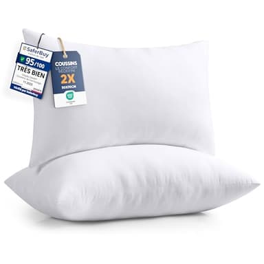 Utopia Bedding Coussins de Garnissage 50 x 70 cm (Lot de 2), Coussin à Recouvrir, Oreillers Intérieur, Rembourrage Coussins (Blanc)