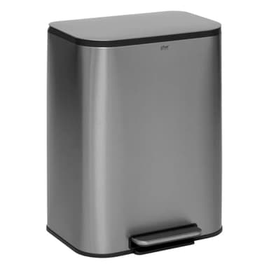 5five - poubelle en inox finition mat 50l
