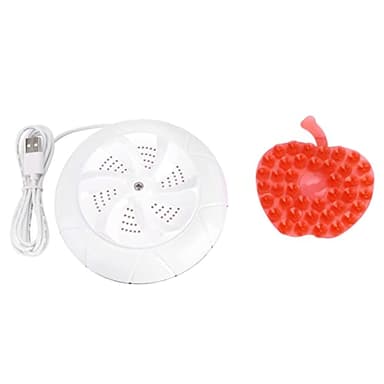 Mini Portable Turbo ,Automatique Électrique La lessive Machine Machine à laver Blanchisserie Ménage Petit Ultrason Turbo Voyage(Blanc) , machine à laver