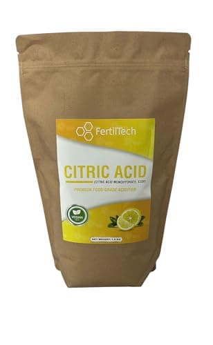 FertilTech Acide Citrique Monohydraté 1.5 kg E330 Qualité Alimentaire 100% Pur Pour Usages Alimentaires Cuisine et Pâtisserie Convient Aussi au Nettoyage Naturel Vegan