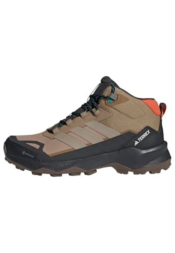 Adidas Homme Terrex Skychaser AX5 Mid Gore-TEX Hiking Shoes, Cardboard/Blanch Cargo/Semi Impact Orange, 40 2/3 EU