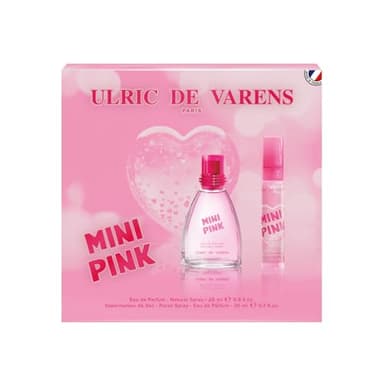 ULRIC DE VARENS - Coffret Parfum Femme Mini Pink - Eau de Parfum 25 ml + Vaporisateur de Sac 20 ml - Oriental, Gourmand - Made in France