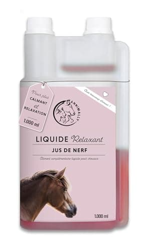 Relax Liquid pour Chevaux 1000ml, sirop apaisant pour Chevaux avec valériane, houblon, tryptophane, B12, magnésium et Calcium Liquide - Contre l'anxiété, Le Stress et pour Le Transport