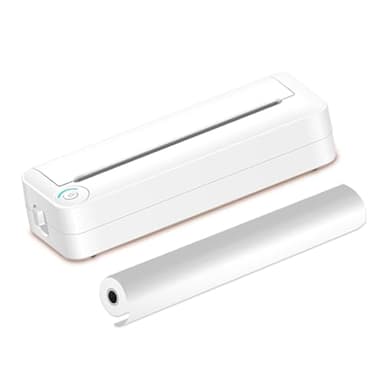 YDuupxe Imprimante Photo Portable X8 A4, Thermique sans Encre, Connexion, pour Voyage d'affaires, école, édition Mobile (White)