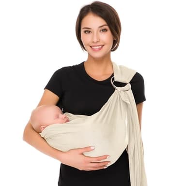 CUBY Porte-bébé d'été pour nouveau-né, anneau en maille à séchage rapide, couverture d'allaitement pour tout-petit, respirant, réglable, facile à transporter, écharpe douce pour la marche et la