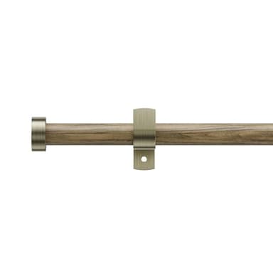 Tringle à rideaux extensible 76-280cm, nouvelle tringle à rideaux en bois grain de diamètre 19mm avec embouts décoratifs pour rideaux à œillets, tringles décoratives pour fenêtres de chambre à coucher