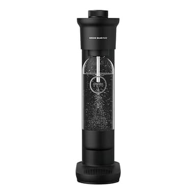 GROHE Blue Fizz Machine à Eau Gazeuse (Niveau de CO₂ préréglé, Gazéification en une seule pression et Fixation Facile), Buse Acier Inoxydable, Bouteille C02 non incluse, Noir, 31943K00