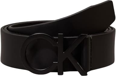 Calvin Klein Ceinture Homme Ck Buckle Belt 3,5 cm Cuir, Noir (Black), 90 cm