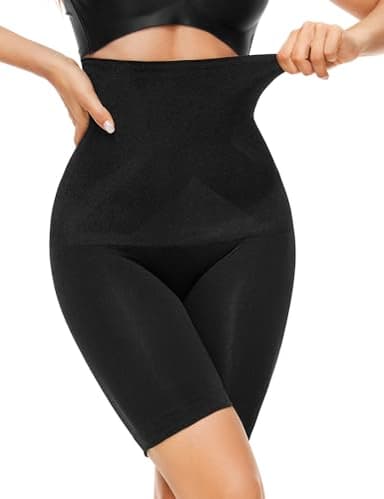 PASUDA Culotte Gainante Femme Gaine Ventre Plat Amincissante Invisible Sculptante Culottes Taille Haute Panty Minceur Short Antidérapant Anti Frottement Efficace Invisible Shapewear (Noir, M)