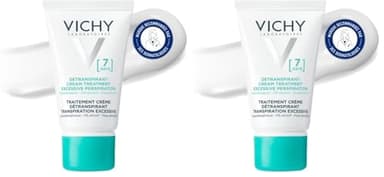 Vichy, Déodorant Anti-Transpirant 48H Roll-On, Hypoallergénique, Pour les Peaux Sensibles ou Épilées, Sans Alcool, Sans Parfum, 50ml (Lot de 2)