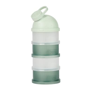 Babymoov Boites de Lait en Poudre Babydoses - Bec Verseur Ergonomique - 4 compartiments Empilables - Hermétiques - Fabriquées en France - Grande Contenance, Vert
