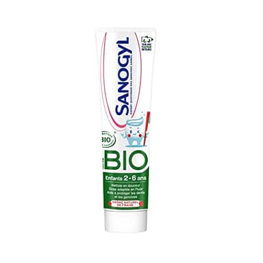 Sanogyl Dentifrice Enfants 2-6 Ans Fraise Bio 50 ml