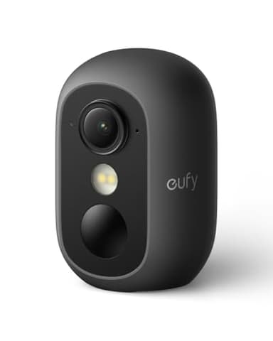 eufy Security Caméra eufyCam C35, Surveillance sans Fil, intérieur et extérieur, Support magnétique, Vision Nocturne, Stockage Local, sans abonnement, IP67, Compatible Panneau Solaire, Noire