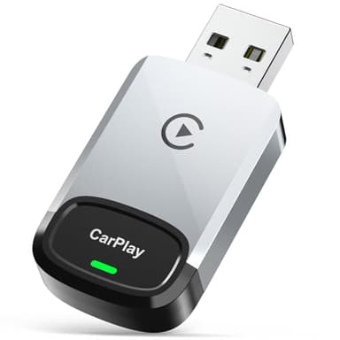 Adaptateur Carplay sans Fil pour Voiture, Easy EZ Connect-Seulement 5 Secondes, 0,1 Seconde de Faible Latence, Cle USB CarPlay en Alliage d'aluminium, Compatible avec Les Apple Car de 2016 et iOS 10+