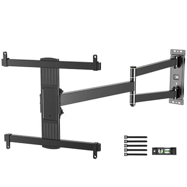 FORGING MOUNT Support mural TV avec bras long de 830 mm pour téléviseur de 26 à 65 pouces jusqu'à 45 kg, inclinable, bras articulé pivotant à 180°, support TV d'angle VESA max. 400 x 400 mm