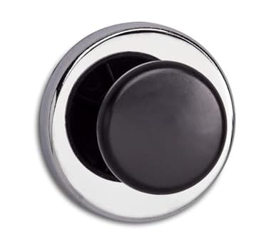 MAUL Aimant avec Bouton 6,7 x 3,5 cm | Aimant Puissant avec Une Force d'adhérence de 12kg | Utilisable comme patère et Crochet | Aimant Rond pour réfrigérateur, Tableau magnétique | Argenté