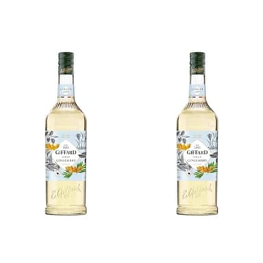 Giffard - Sirop Gingembre - Recette et Fabrication Françaises - Frais et Puissant - 1 Litre (Lot de 2)