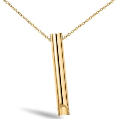 Collier de Respiration Jeyorzy Anti-Anxiété avec Sifflet - Méditation Apaisante et Anti-Stress, Or