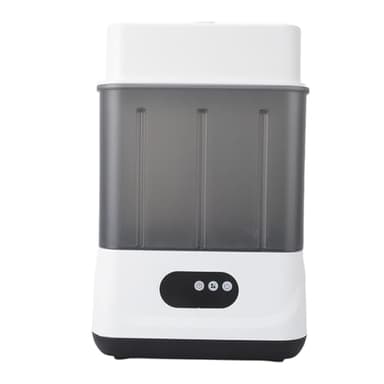 Asixxsix Lave biberons, stérilisateur et séchoir, appareil 2 en 1 à double couche avec minuterie, séchoir électrique vapeur pouvant contenir de 6 à 12 biberons et accessoires (Prise UE)