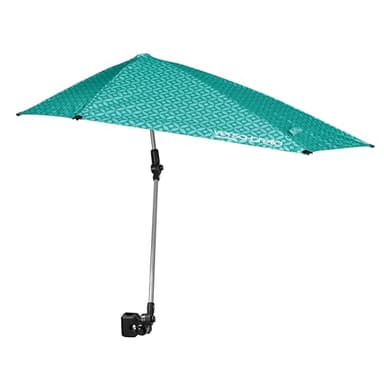 Versa-Brella Parasol Réglable avec Rotation 360 Degrés, Doublure UPF 50+ pour Chaises, Léger et Facile à Installer, 107 cm, Pour Plage, Camping, Terrasse, Activités Sportives et Poussettes - Turquoise
