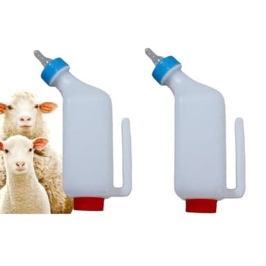 800ml Biberon pour agneaux,Biberon pour bébé chèvre,Seau à lait en bouteille d'agneau,Biberons d'allaitement d'agneau,Bouteille de boisson suspendue-2 Pack
