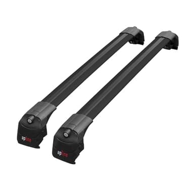apline Compatible avec Renault Kadjar 2015-2022 ACE-2 Barres de Toit Railing Porte-Bagages de Voiture Noir Aluminium 2 Barres