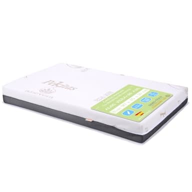 PEKITAS Mini matelas pour berceau, 45 x 90 cm, épaisseur 10 cm, respirant, hybride, réversible, housse double face, amovible, lavable, ferme, anti-étouffement, lit d'appoint pour bébé