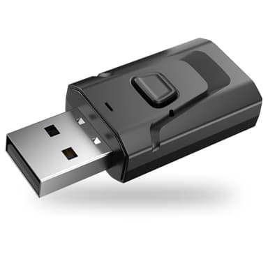 Adaptateur Bluetooth USB 5.4 pour TV PC et Autoradio Dongle Audio Jack 4en1 Con 3,5 mm avec Micro IntéGré Faible Latence Appels Mains Libres et Musique