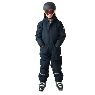 X-Trail Cortina Ski Overall Combinaison de Ski d'Hiver Imperméable 10000mm en Polyester pour Enfant Mixte avec Capuche Amovible