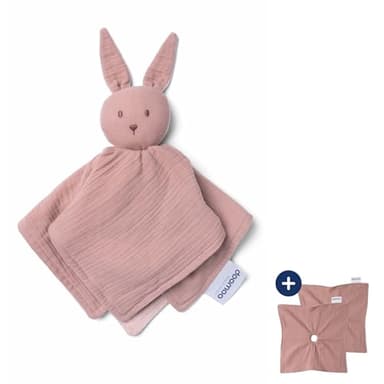 doomoo Doudou Bébé You&Me - Doudou Réversible et Réconfortant - Fourni avec 2 Corps pour Transporter l'Odeur du Parent - Coton Ultra Doux Certifié Oeko Tex - Idée Cadeau Naissance, Rose