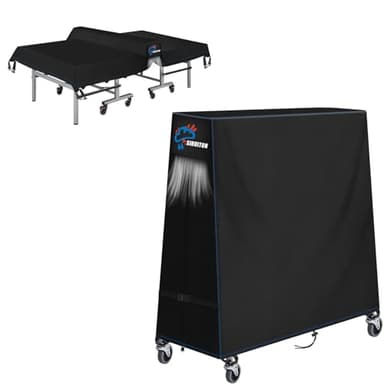 SIRUITON Housse de table de tennis de table Compatible avec les tables pliantes et fixes, résistance élevée, imperméable et respirable en 420D, protection pour table de ping-pong(173x77x158cm)