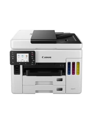 Canon MAXIFY GX7050 Imprimante A4 Couleur pour la Maison et Le Bureau, Imprimante, Copieur, Scanner et Télécopieur Jet d'encre MegaTank Tout-en-Un, sans Fil, Connectivité Wi-FI, Ethernet et USB