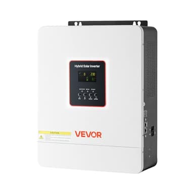 VEVOR Onduleur Hybride 4000 W Onduleur Solaire Hybride 24 V CC à 230 V CA Compatible Batterie Plomb-Acide Lithium pour Systèmes Hors Réseau, Onde Sinusoïdale Pure Contrôleur MPPT 120 A Intégré Wi-FI