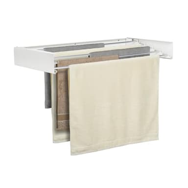 VITAPUR Séchoir Mural, sèche-Linge dépliable avec 6 Barres antirouille, étendoir à Linge Robuste pour intérieur et extérieur, Longueur d'étendage de 3,7 mètres