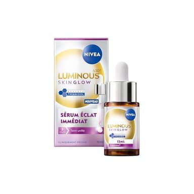 NIVEA Luminous 630 - Serum Skin Glow - Soin Visage Anti-Taches - Hydrate & Affine Les Pores - Thiamidol Breveté, Niacinamide & Aloe Vera - Vegan - Tous Types De Peaux - 15 ml
