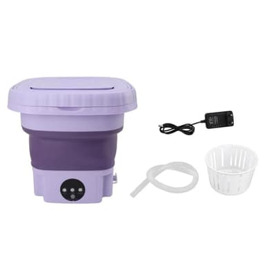 Machine à Laver Portable machine à laver portable Puissant Détachant Automatique ABS et PP 11L 110 à 240V, Mini Seau avec Tuyau de Vidange pour Camping-car Mobile Waschmaschinen