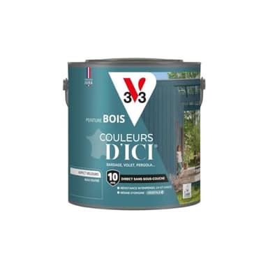 V33 Peinture Bois Couleurs d'ICI - Bleu feutré - 2L