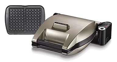 LAGRANGE Gaufrier Premium, 1200W, Fabriqué en France, Réversible sur son socle, Cuisson personnalisée, Plaques amovibles, Multifonction, Nettoyage sans effort, 019122