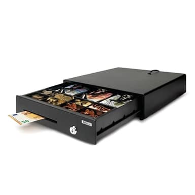 Safescan LD-3336 tiroir-caisse faible usage qui stocke votre argent en toute sécurité - Tiroir avec 3 emplacements billets et 8 emplacements pièces - Avec connexion RJ-12 - Tiroir de 33 x 36 x 10 cm