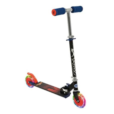 Spiderman Trottinette Lumineuse à 2 Roues pour Enfants | sous Licence Officielle Unisexe | Trottinette Pliable et réglable à Deux Roues | À partir de 5 Ans