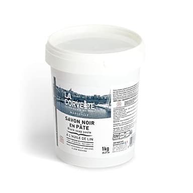 La Corvette Savon Noir en Pâte à l'Huile de Lin Ecocert 1 kg
