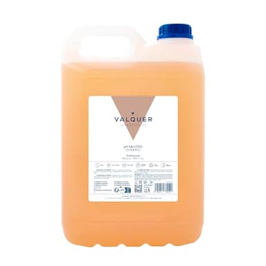 VALQUER Shampoing revitalisant pH neutre| Fortifie,hydrate, répare et apporte de la brillance aux cheveux abîmés| Aux ingrédients naturels et à la vitamine B5| Convient à tous les types de cheveux| 5L