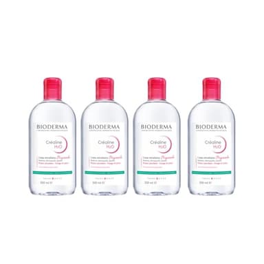 Crealine H2O | Eau Micellaire Nettoyante | Nettoie & démaquille en douceur | Élimine les résidus de pollution & pollen | Retire les impuretés | Peaux sensibles | Fabriquée en France | Lot de 4x500mL